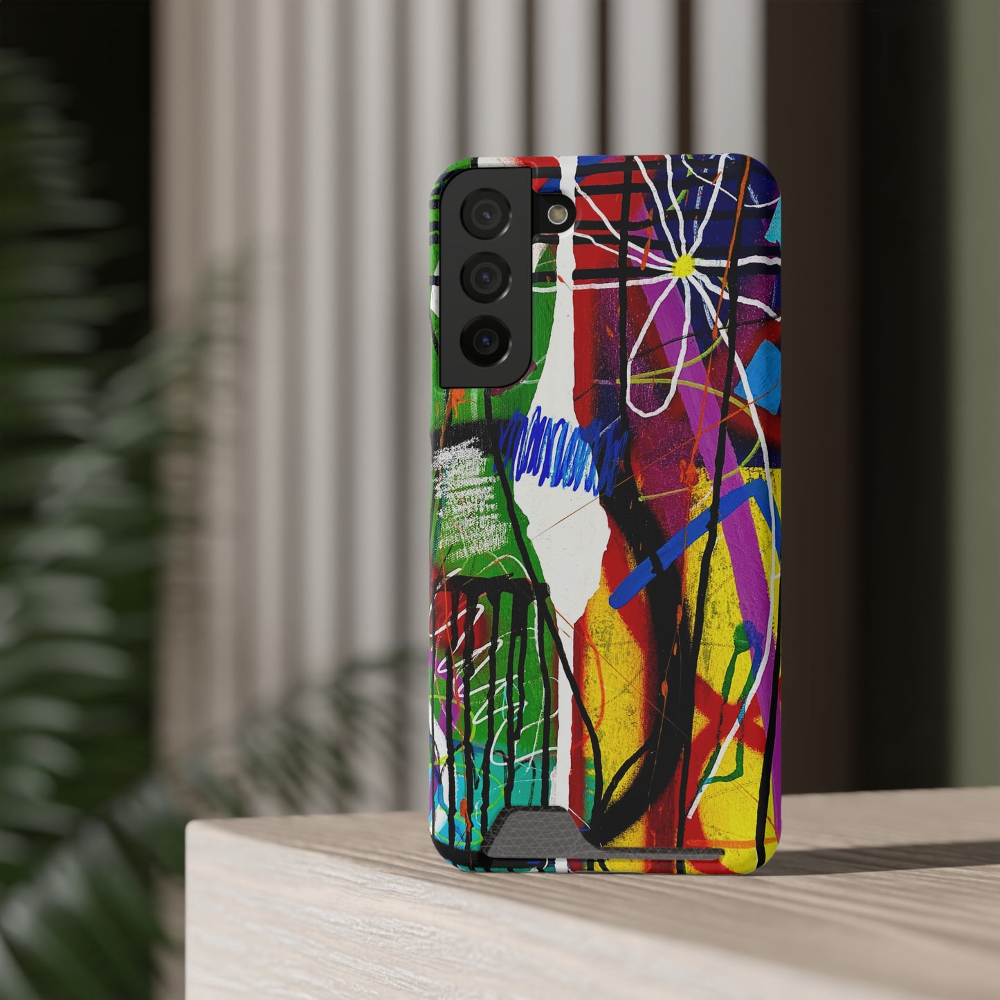 Abstract Art Phone Case With Card Holder