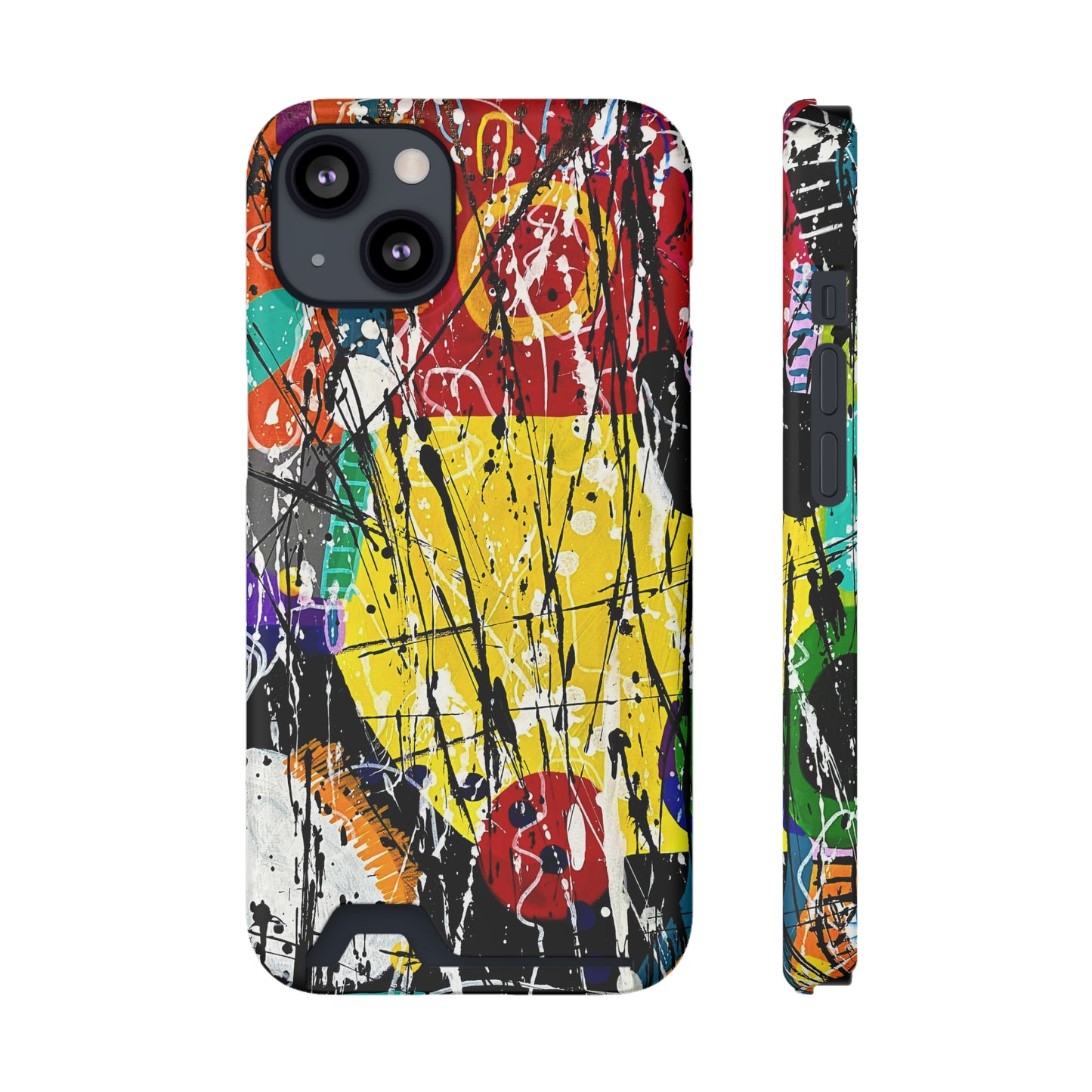 5Featured - Abstract Art Phone Case With Card Holder