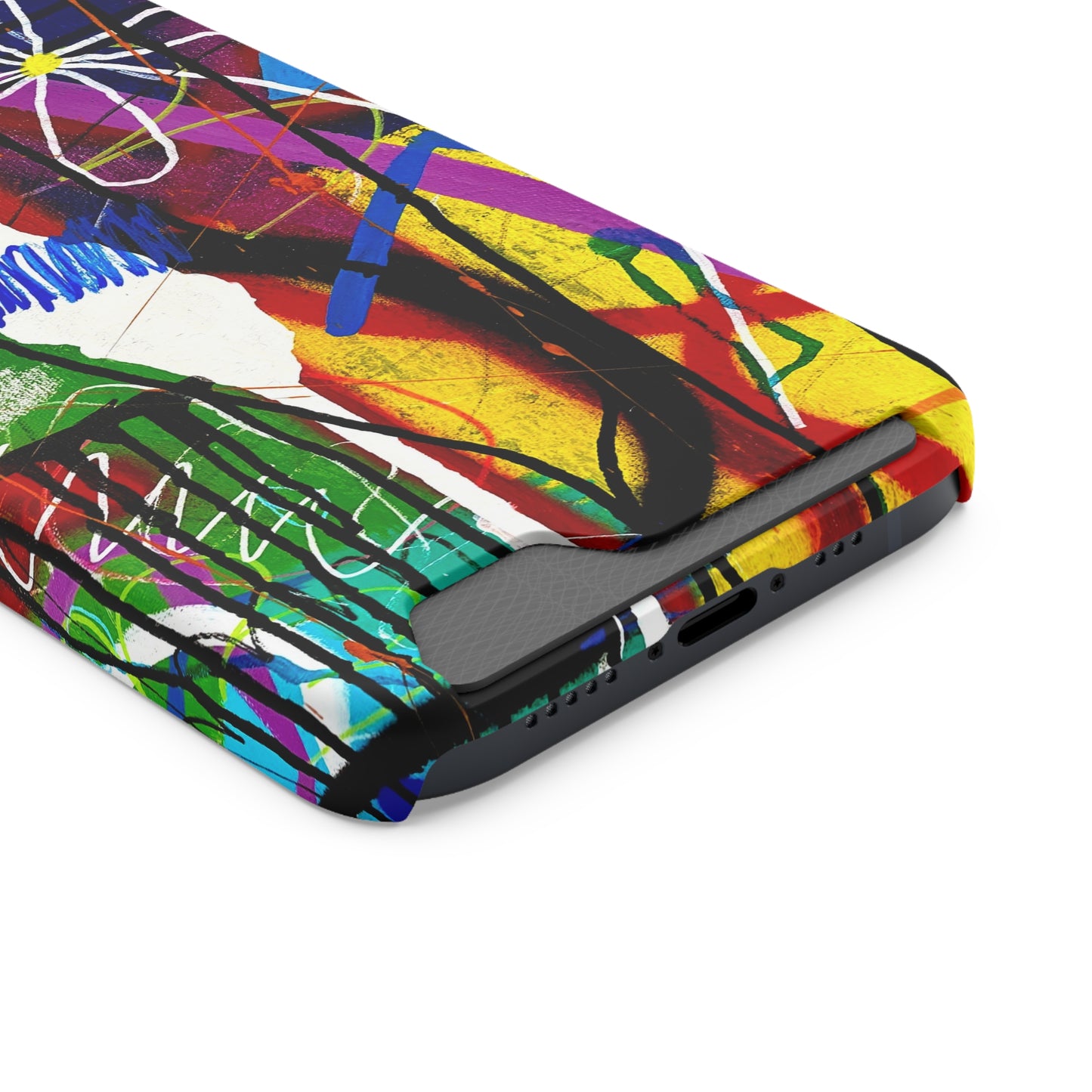 Abstract Art Phone Case With Card Holder