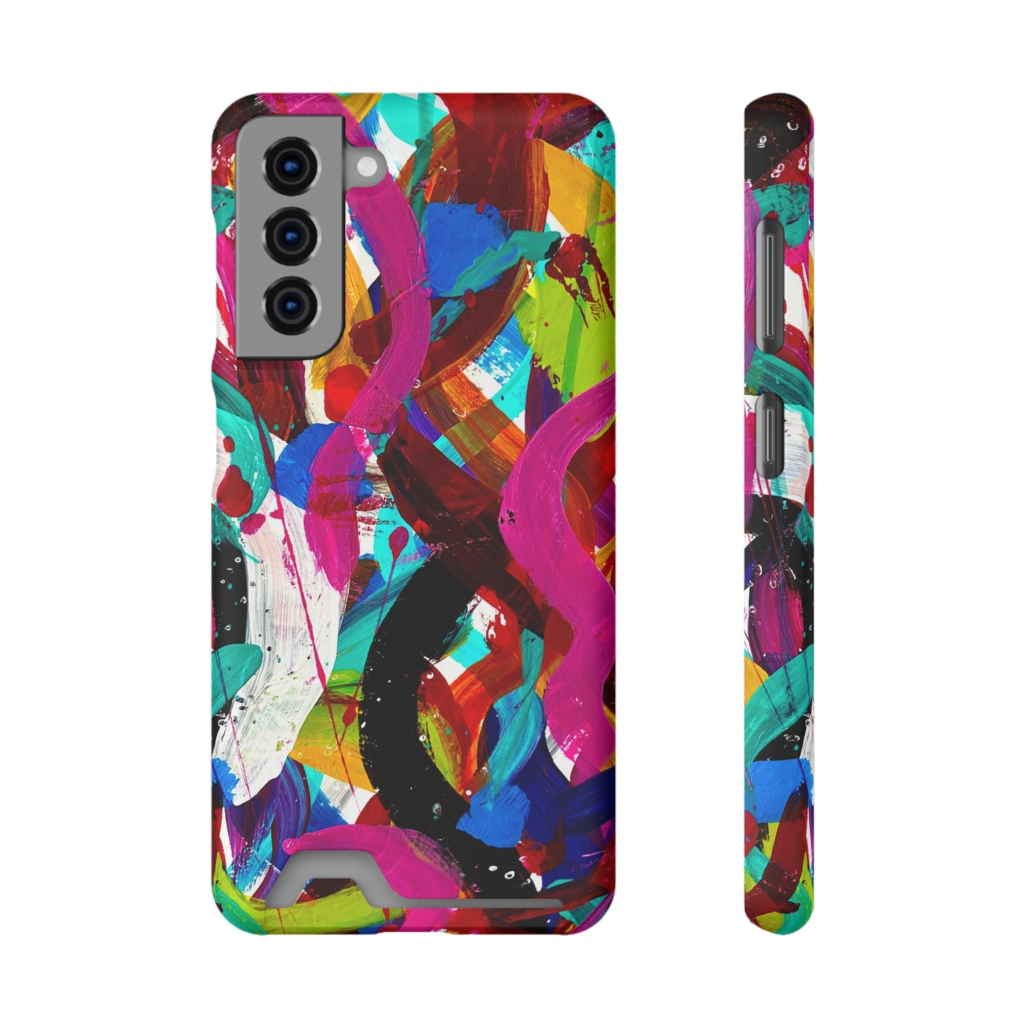Abstract Art Phone Case With Card Holder
