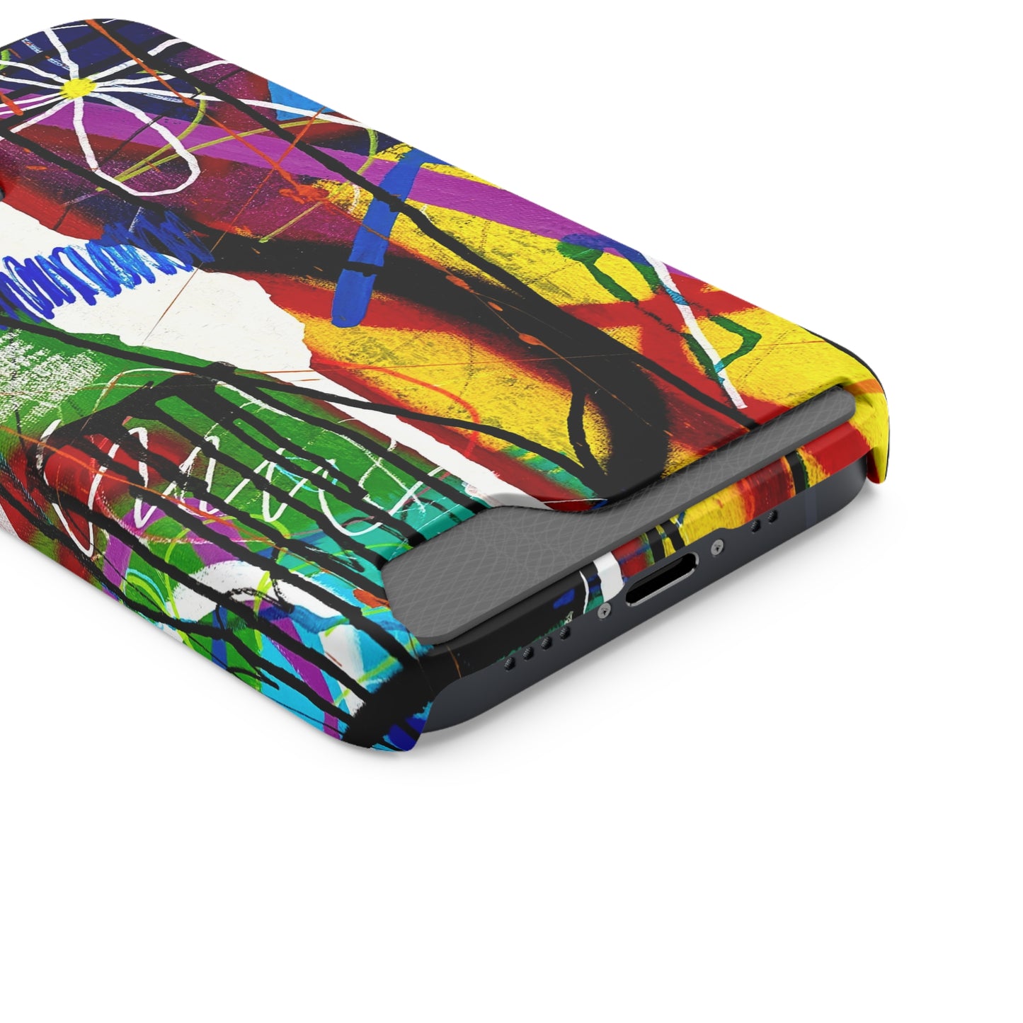 Abstract Art Phone Case With Card Holder