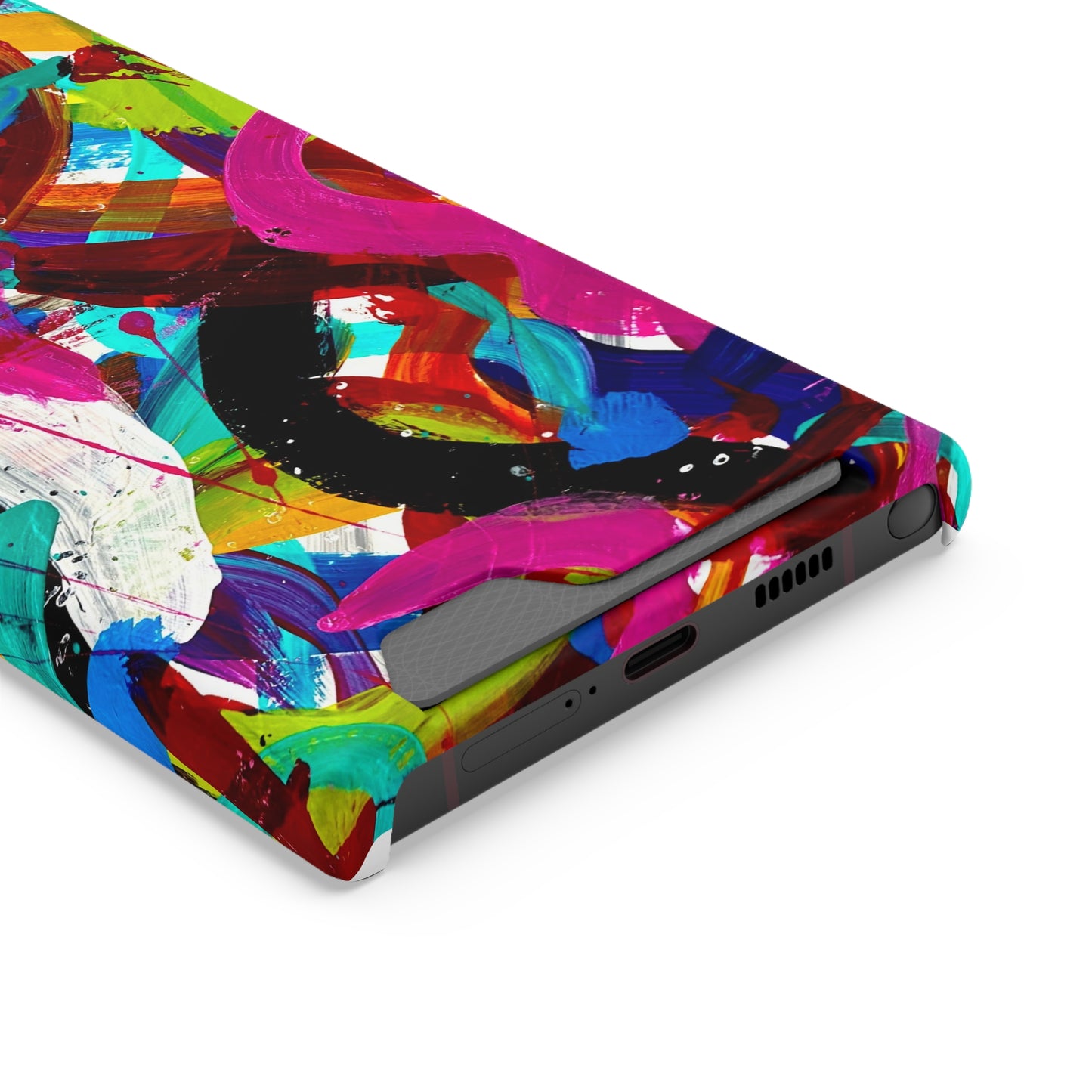 Abstract Art Phone Case With Card Holder