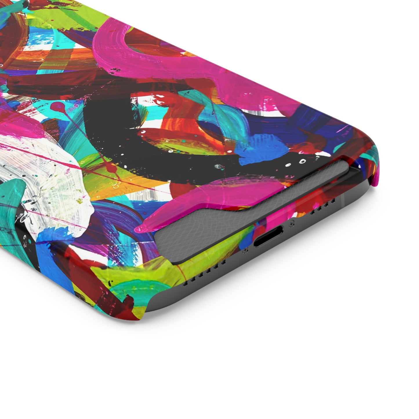 Abstract Art Phone Case With Card Holder