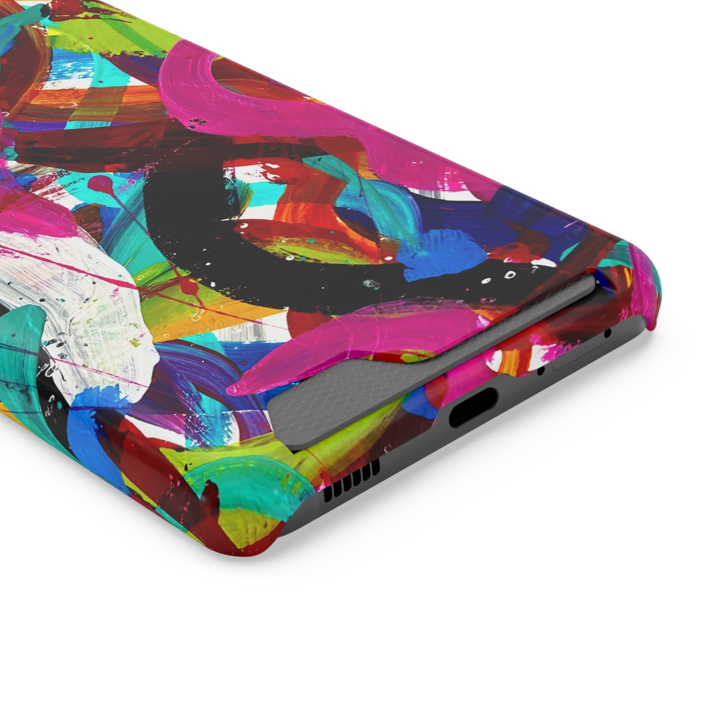 Abstract Art Phone Case With Card Holder