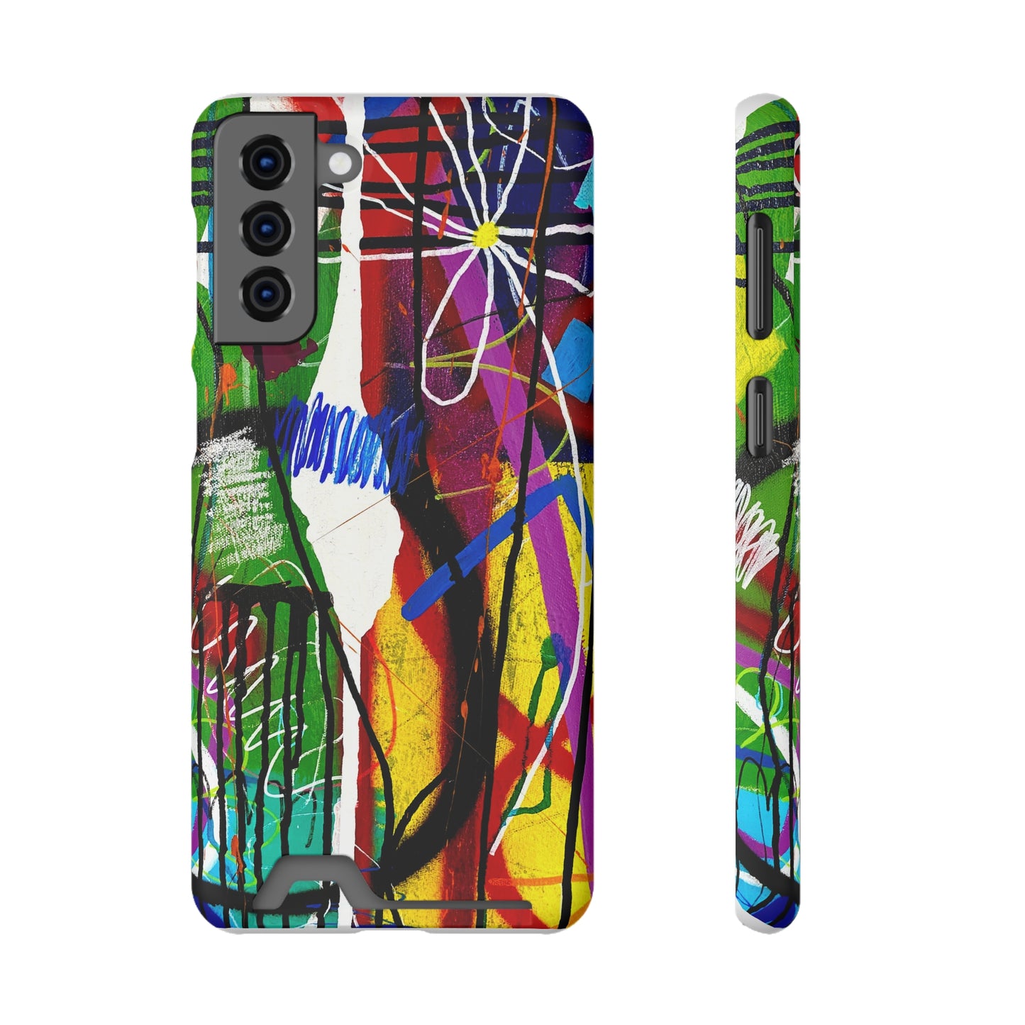 Abstract Art Phone Case With Card Holder