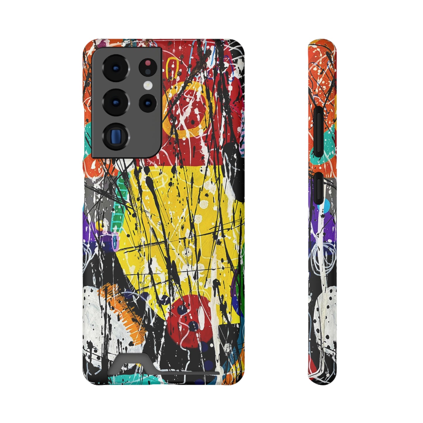 5Featured - Abstract Art Phone Case With Card Holder