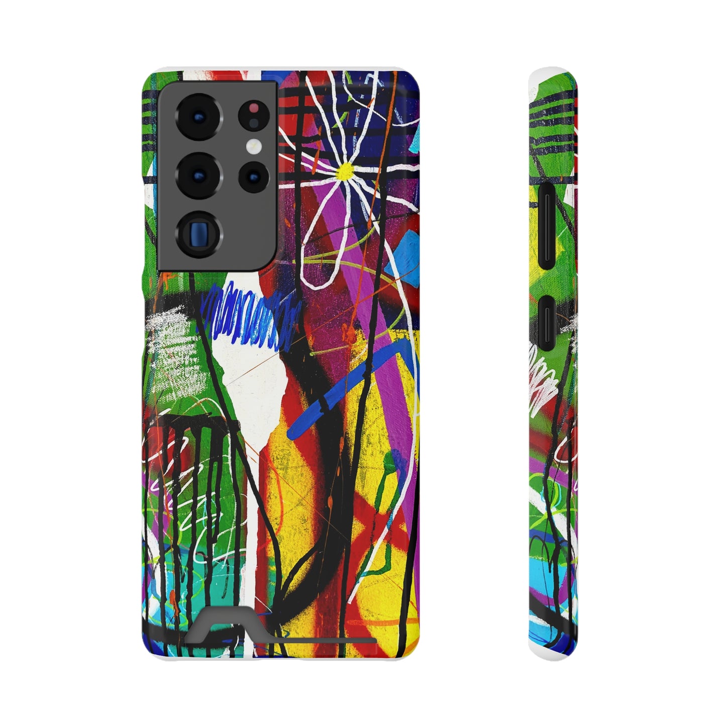 Abstract Art Phone Case With Card Holder