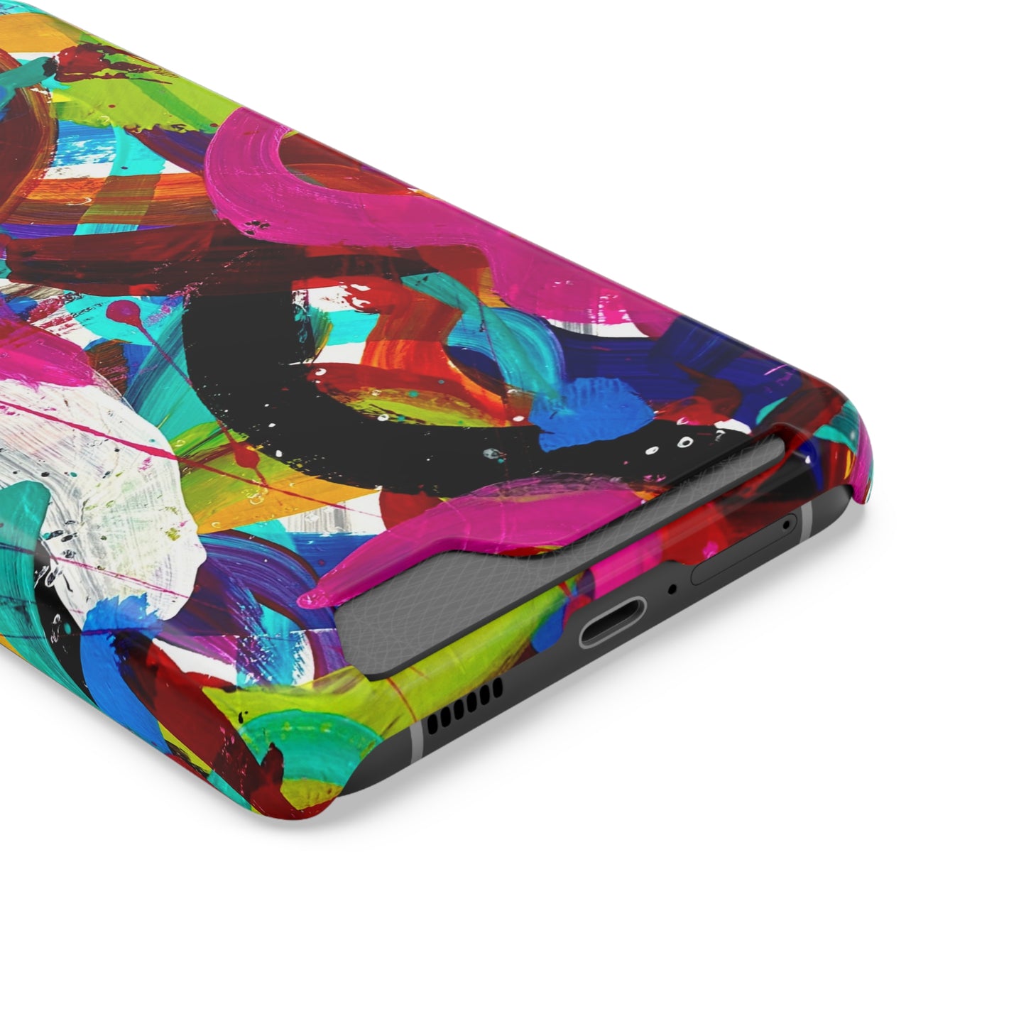 Abstract Art Phone Case With Card Holder