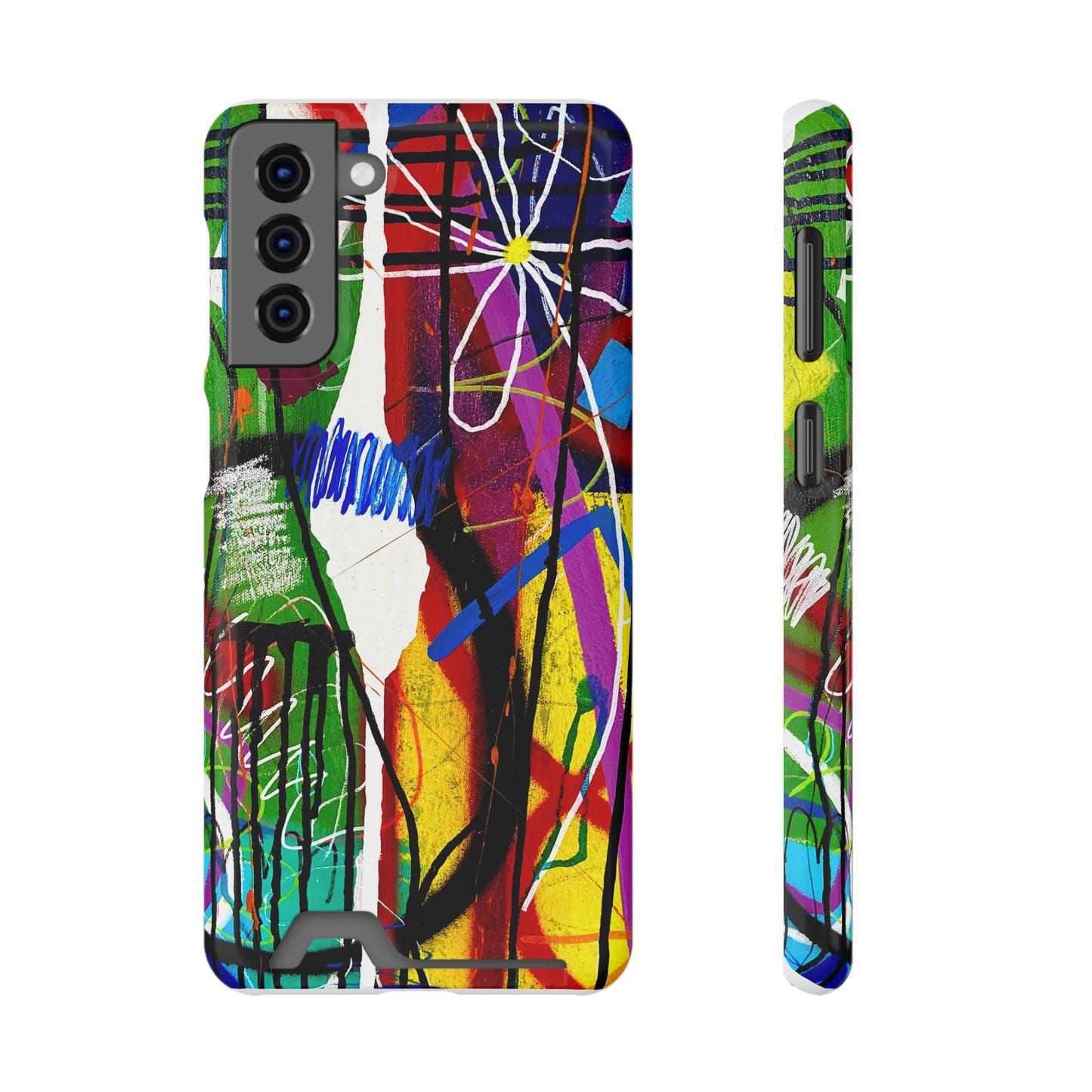 Abstract Art Phone Case With Card Holder