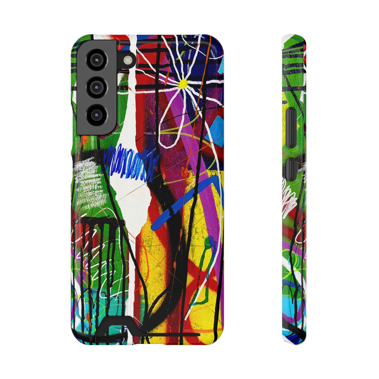 Abstract Art Phone Case With Card Holder